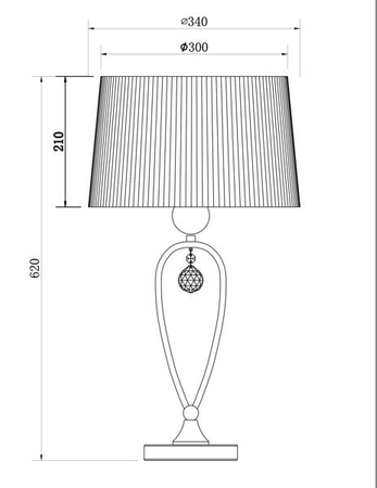 Lampa stołowa Zuma Line Bello Table RLT93224-1B