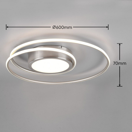Lampa sufitowa Trio 672310207 srebrny