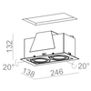 Lampa wpuszczana AQForm Squares 70 x 2 LED Recessed Biały Struktura