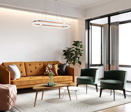 Lampa wisząca Italux Sopla PND-63728-56W-3K-GD Złoty, biały