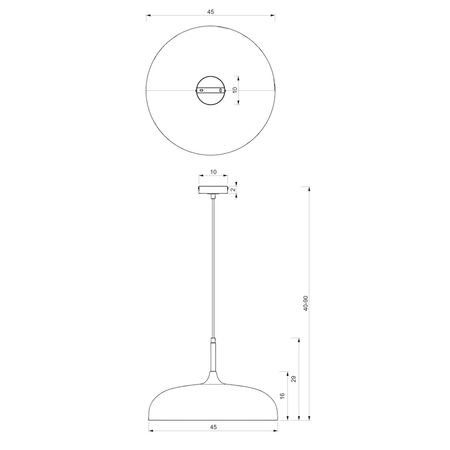 Milagro Lampa wisząca Lincoln 1xE27 45cm Biały/Złoty MLP7899 BIEL / ZŁOTY