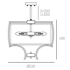 Cosmo Light Lampa wisząca FARO P04046NI-WH