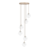 Lampa wisząca Kaja TESORO K-5701 transparent, beż