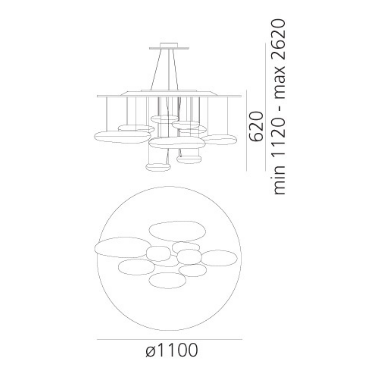 Lampa wisząca Artemide 1367W10A Mercury LED