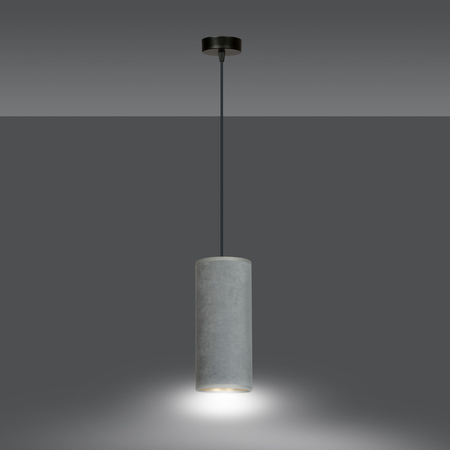 Lampa wisząca BENTE 1 BL GRAY Emibig 1060/1 czarny/chrom