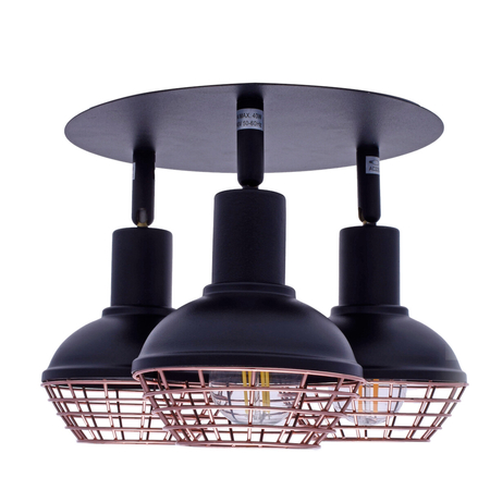 Milagro Lampa sufitowa LOGAN 3xE14 ML4612 CZARNY