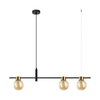 Lampa wisząca Italux PND-5225-3-BK-AMB Czarny, bursztynowy