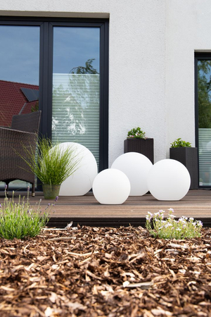 Kula LED Lampa solarna zewnętrzna ogrodowa przenośna 2900K Biała ciepła Ø40 32417S biały