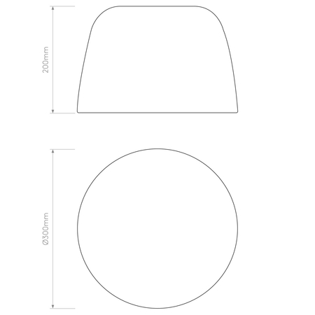 Lampa sufitowa Astro Taiko 300 1456001 Matowy Czarny