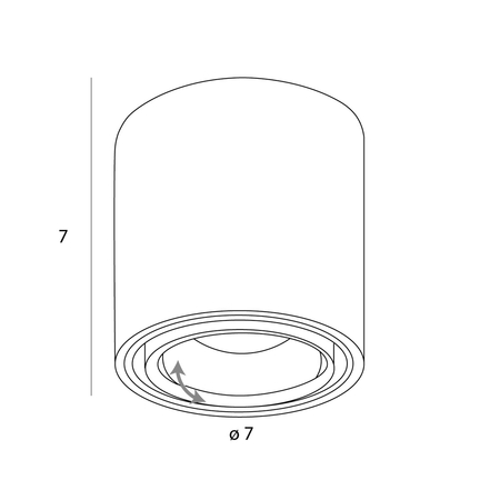 MAXLIGHT C0257 LAMPA SUFITOWA FIX 6W CZARNA