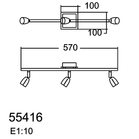 Lampa sufitowa ECCO 3xGU10 biały