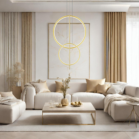 Lampa wisząca Linea No.5 60/40cm złota 3k