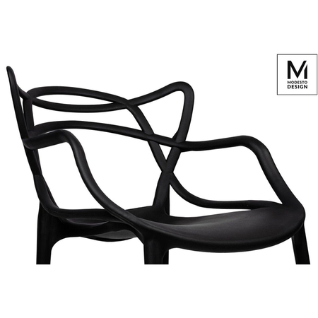 MODESTO krzesło HILO czarne - polipropylen