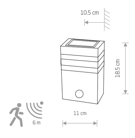 Kinkiet zewnętrzy RIO SENSOR Nowodvorski 7017 