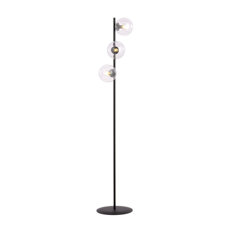 Lampa podłogowa ROSSI LP3 TRANSPARENT Emibig 877/LP3 czarny