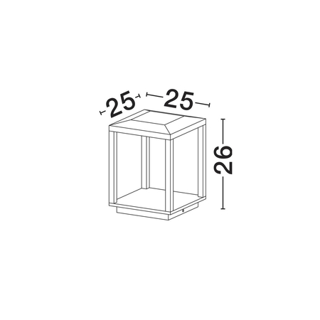 Lampa ogrodowa Luces Exclusivas ORVENZA LE75174 czarny