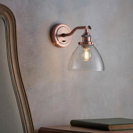 Kinkiet Endon Lighting Hansen 76334 miedziany