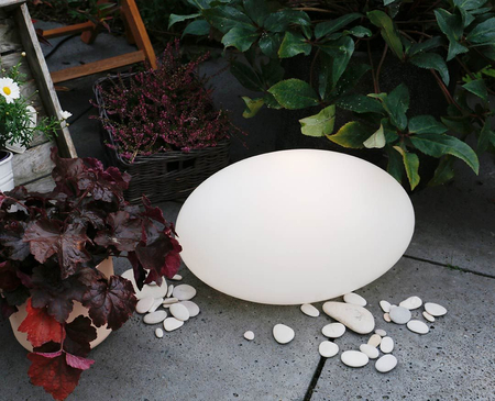 Kropla LED Lampa solarna zewnętrzna ogrodowa przenośna 2900K Biała ciepła 24x42 32420S biały