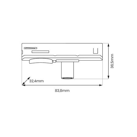 Milagro Złączka Track Biały Do Lampy Wiszącej 1-Obwodowy ML2128 BIAŁY