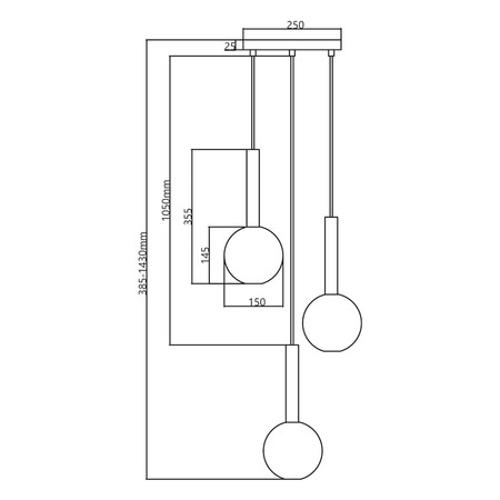 Milagro Lampa wisząca NIKO GOLD 3xG9 ML0332 ZŁOTY + CZARNY