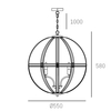 Cosmo Light Lampa wisząca ORLANDO P05735CH