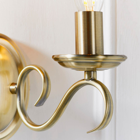 Kinkiet Endon Lighting Bernice 2030-2AN mosiądz