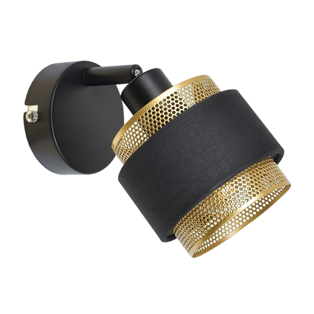 Spot Italux Renez SPL-95820-1 Czarny, złoty, tkanina