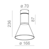 Lampa natynkowa AQForm Modern Glass Flared LED 230V TR Surface Biały Struktura