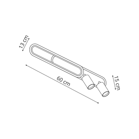 Light Prestige Spot Parma 2 długi czarny 2xGU10 LED CCT LP-0612/2C L BK
