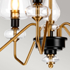 Żyrandol Elstead Lighting Armand czarny/mosiądz DL-ARMAND5-AB