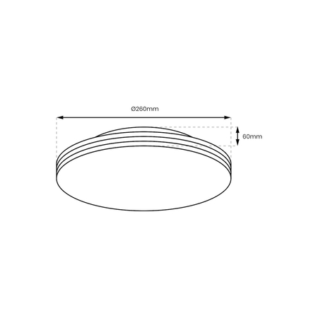 Milagro Plafon BEVER 10W LED IP44 Ø260 mm ML0250 BIAŁY