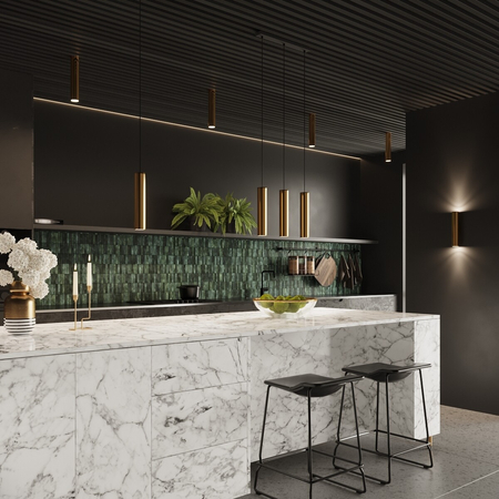 Sollux Lighting Lampa Wisząca LAGOS 2 złoty połysk SL.1241