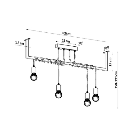 Sollux Lighting Żyrandol SALAMANCA 4 SL.0895