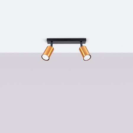 Sollux Lighting Plafon WINX 2 czarny/miedź SL.1375