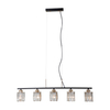 Lampa wisząca Italux Simona PND-40814-5-BK-HBR Czarny mat, chrom