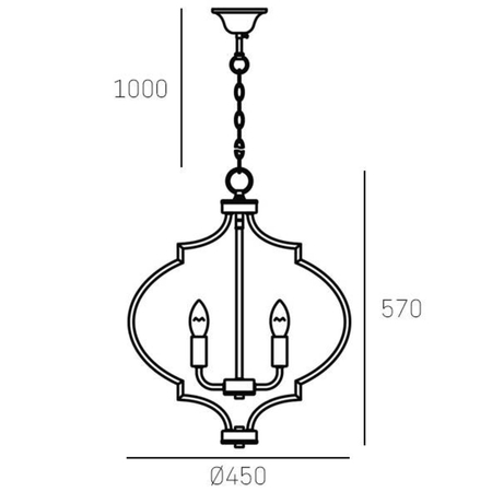 Cosmo Light Lampa wisząca NASHVILLE P05179BK