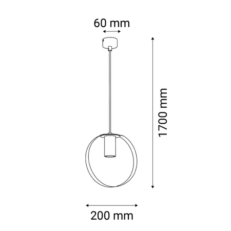 Lampa wisząca ORTIGA 1 200mm Shilo 5041