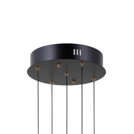 Lampa wisząca Italux Montiela PND-34374-6-BK Czarny mat, złoty