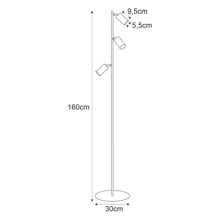 Lampa podłogowa Kaja MATI K-5825 beż, złoty