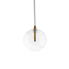 Lampa wisząca Abigali GLOBO G4 ⌀100mm szklana, złote elementy