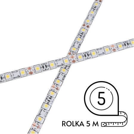 Taśma LED Greenie 24V 1m diody 5050SMD 14.4W/mb wodoodporna IP65 WW Rolka 5m [3 lata gwarancji]