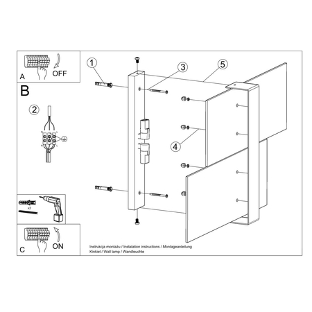 Sollux Lighting Kinkiet MASSIMO biały SL.1044