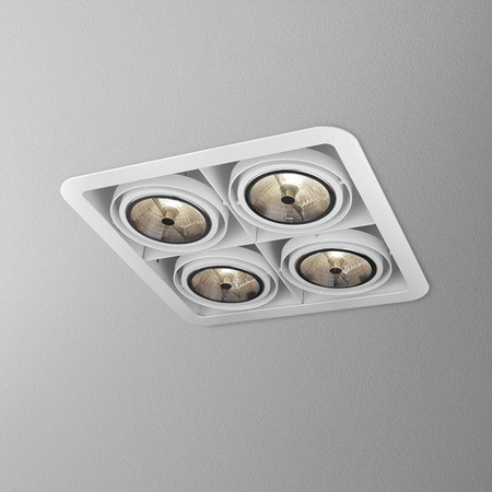 Lampa wpuszczana AQForm Iform 111 x 4 Sq Recessed Biały Struktura