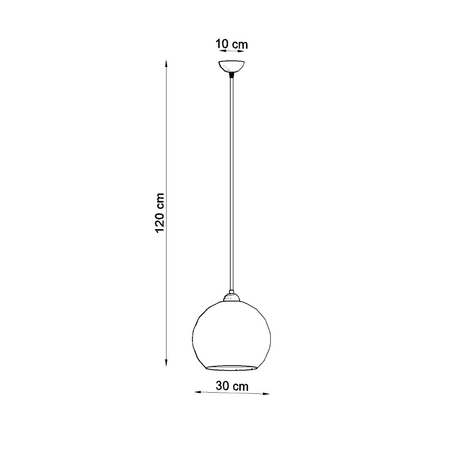Sollux Lighting Lampa wisząca BALL grafit SL.0250