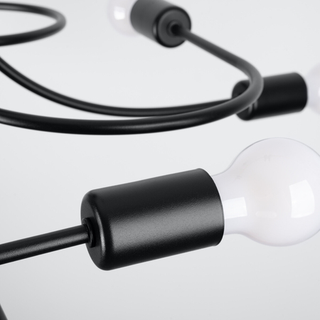 Sollux Lighting Żyrandol LEVAR 8 czarny SL.1457