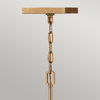 Średnia lampa wisząca / Półplafon Stinson - 4 źródła światła - Postarzany mosiądz Quintiesse QN-STINSON-4P-M-DBR
