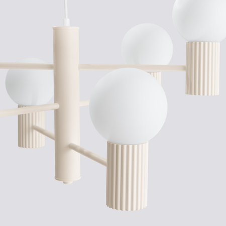 Sollux Lighting Żyrandol HALO 6 beżowy SL.1831