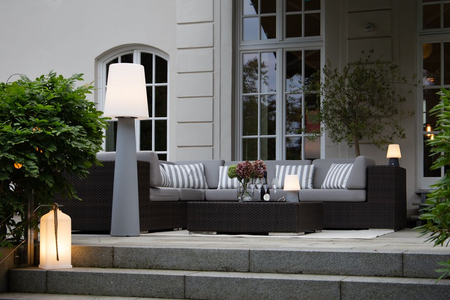 Lampa solarna No.1 zewnętrzna ogrodowa przenośna 2900K Biała ciepła 160cm, szary 32569S