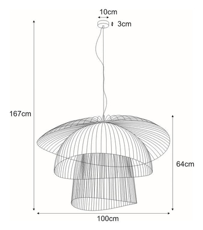 Lampa wisząca PLAZA Kaja KP-12 czarny