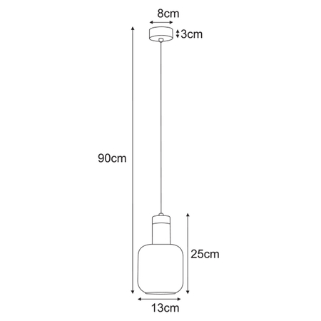 Lampa wisząca Kaja DENIS K-5260 czarny, grafitowy